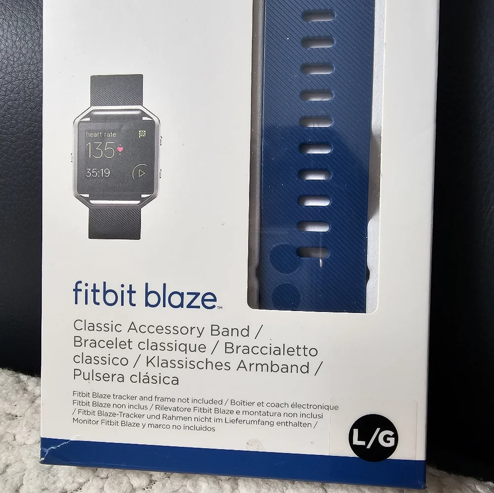 Fitbit Blaze Replacement Band In The Color Blue. Size Large. New.